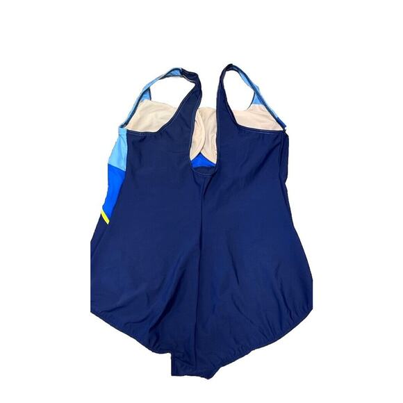 FANTASIZER Women's Navy Blue One-Piece Swimsuit Size 24W- Preloved - Picture 8 of 8